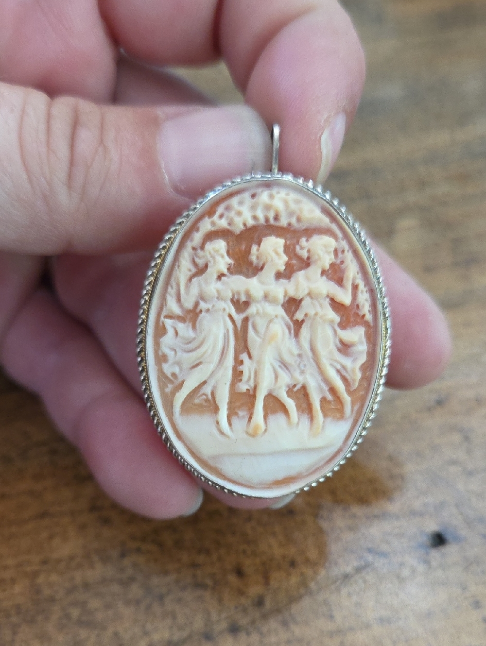 Silver " The Three Graces" Cameo